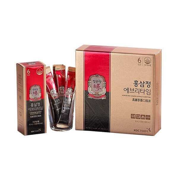 Everytime Original Tinh Chất Hồng Sâm Pha Sẵn KGC (10ml x 30 Gói)